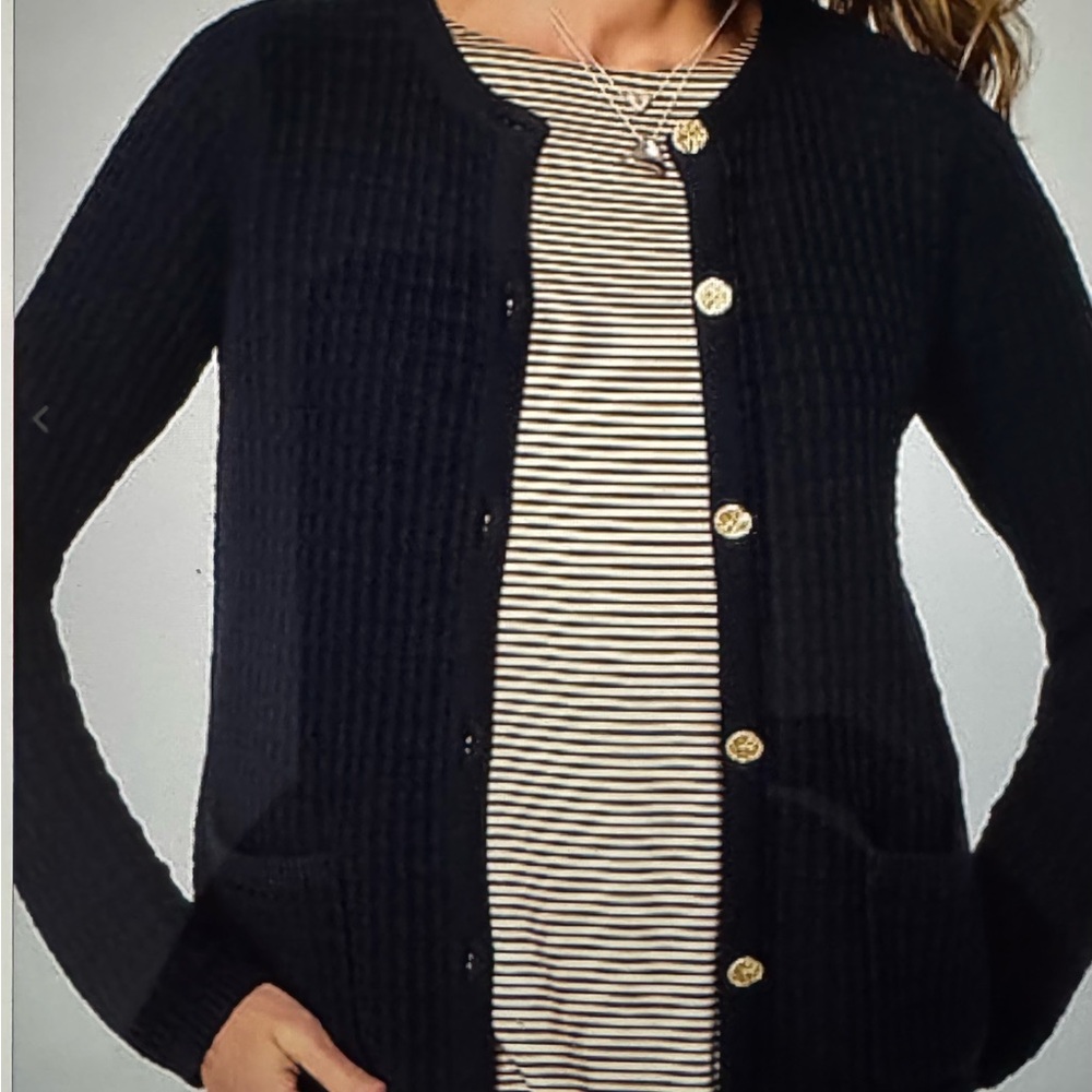 Women's Navy Cardigan Sweater
